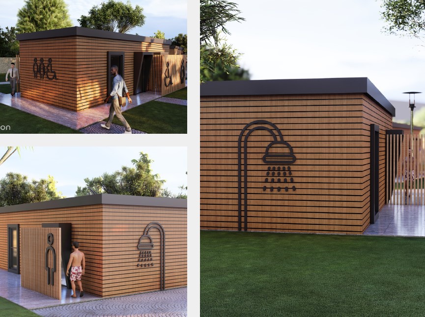 Kiosk Duş/WC/Plaj